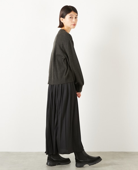 【ニットプルオーバー＆プリーツスカート】 詳細画像 チャコールグレー 5