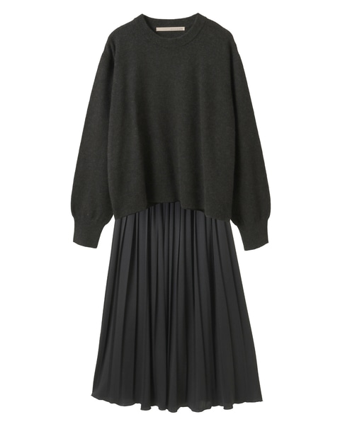 【ニットプルオーバー＆プリーツスカート】 詳細画像 チャコールグレー 9