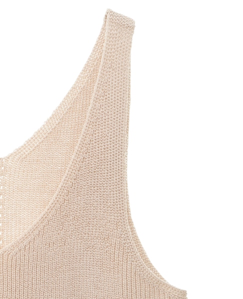 《追加》【麻タッチ片畦キャミ型ベスト】 詳細画像 ベージュ 12