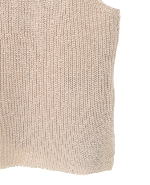 《追加》【麻タッチ片畦キャミ型ベスト】 詳細画像 ベージュ 13