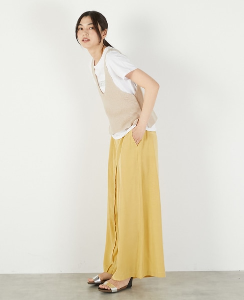 《追加》【麻タッチ片畦キャミ型ベスト】 詳細画像 ベージュ 3