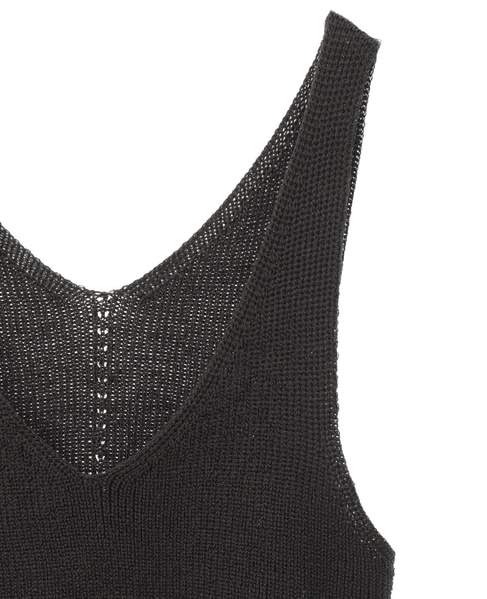 《追加》【麻タッチ片畦キャミ型ベスト】 詳細画像 チャコールグレー 12