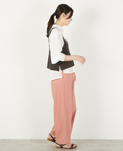 《追加》【麻タッチ片畦キャミ型ベスト】 詳細画像 チャコールグレー 6