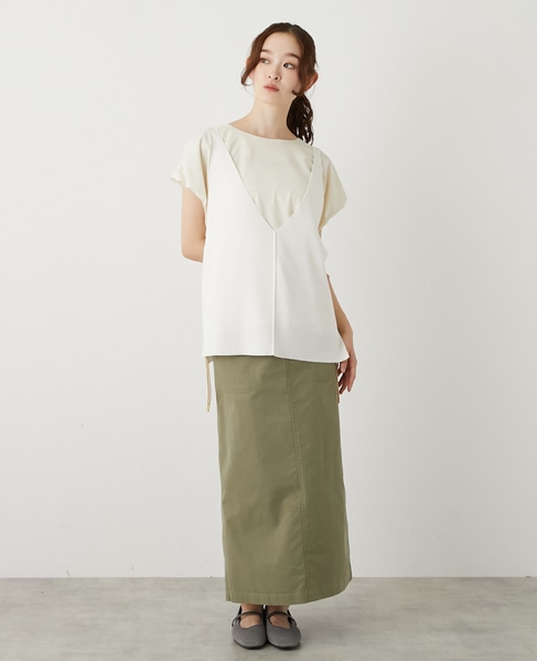 【RYPONY総針キャミ型ベスト】 詳細画像 オフホワイト 2