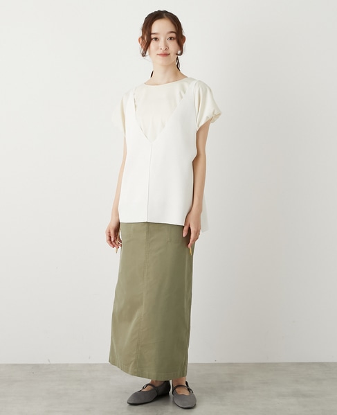 【RYPONY総針キャミ型ベスト】 詳細画像 オフホワイト 3