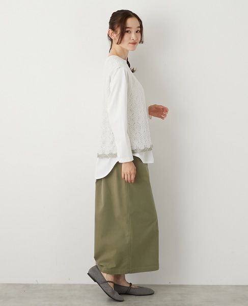 【カギ針金糸入りクレーネックベスト】 詳細画像 グレー系その他 6