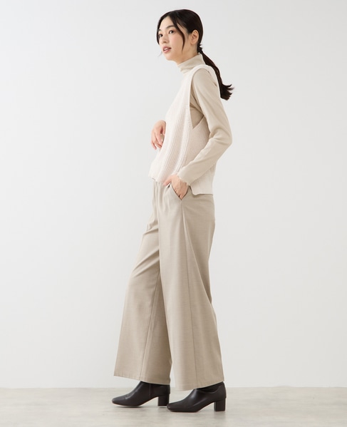 【モール糸Vネックベスト】 詳細画像 アイボリー 4