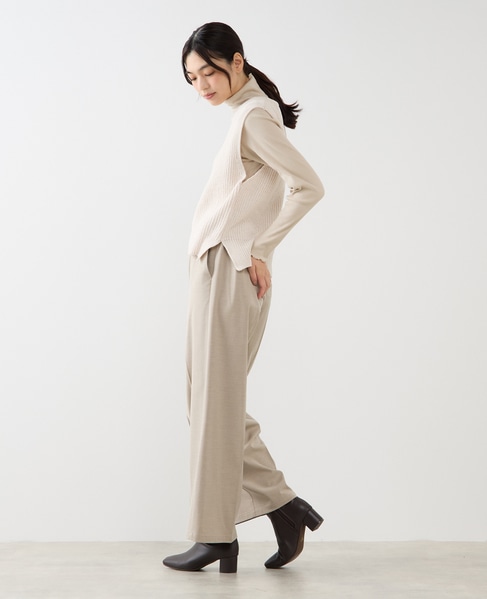 【モール糸Vネックベスト】 詳細画像 アイボリー 5