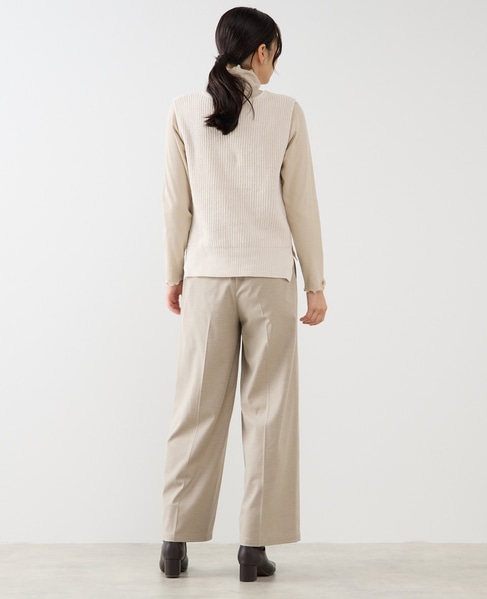 【モール糸Vネックベスト】 詳細画像 アイボリー 7