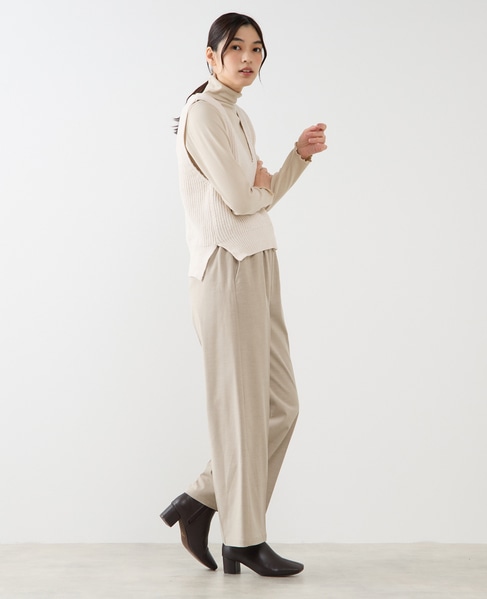 【モール糸Vネックベスト】 詳細画像 アイボリー 8