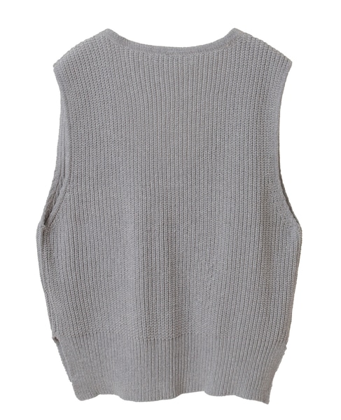 【モール糸Vネックベスト】 詳細画像 グレー 11