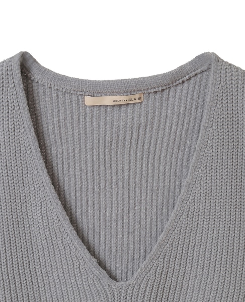 【モール糸Vネックベスト】 詳細画像 グレー 12