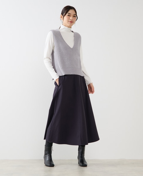 【モール糸Vネックベスト】 詳細画像 グレー 2