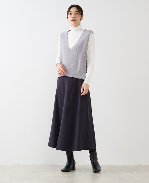 【モール糸Vネックベスト】 詳細画像 グレー 3