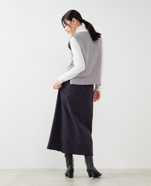 【モール糸Vネックベスト】 詳細画像 グレー 5