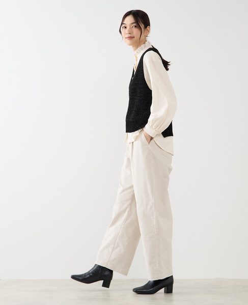 【モール糸Vネックベスト】 詳細画像 ブラック 4