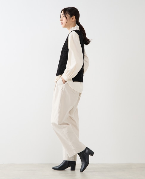 【モール糸Vネックベスト】 詳細画像 ブラック 5