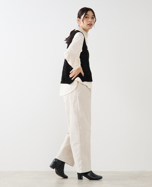 【モール糸Vネックベスト】 詳細画像 ブラック 7