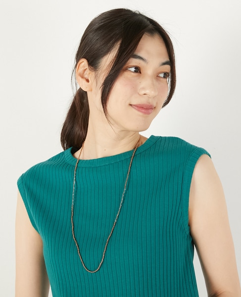 【サマーコーデを彩るビーズネックレス】 詳細画像 ゴールド 2