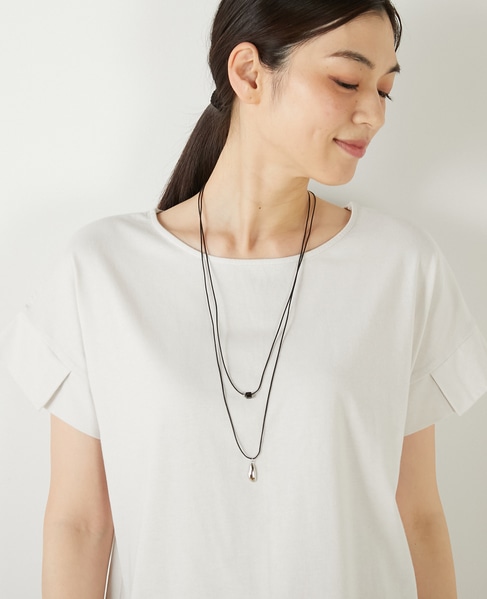 【2本セットのコードネックレス】 詳細画像 ブラック 2