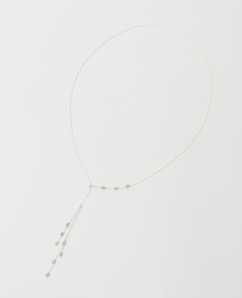 【ガラスY字ネックレス】 詳細画像 シルバー 4