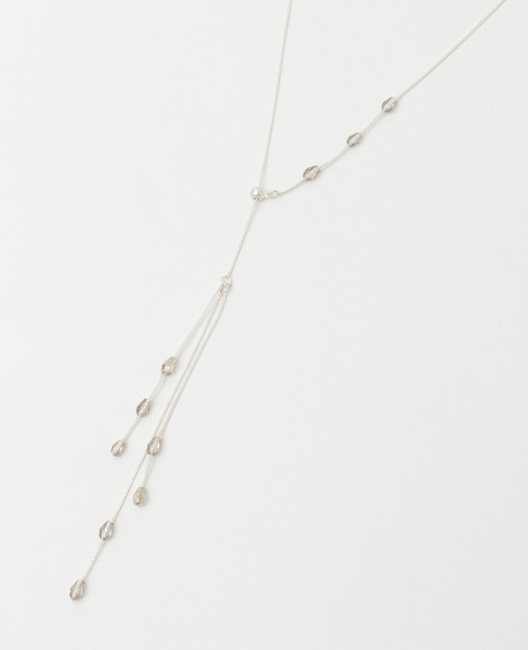 【ガラスY字ネックレス】 詳細画像 シルバー 5