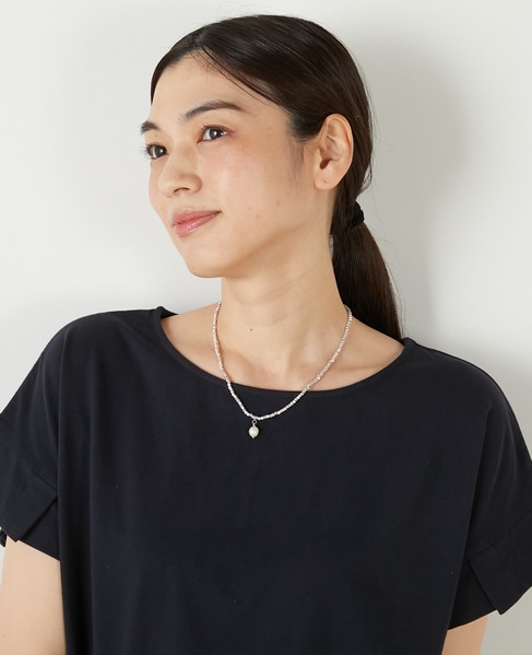 【1粒パールネックレス】 詳細画像 シルバー 2