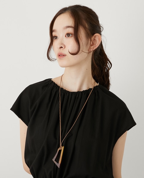 【かくかくスクエアーネックレス】 詳細画像 ブラウン 2