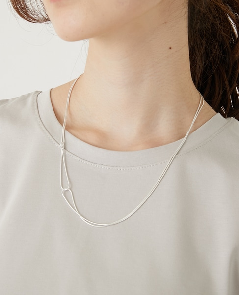 【2連アシメネックレス】 詳細画像 シルバー 1