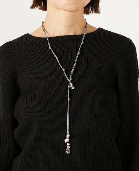 【じゃらじゃらY字ネックレス】 詳細画像 グレー 1