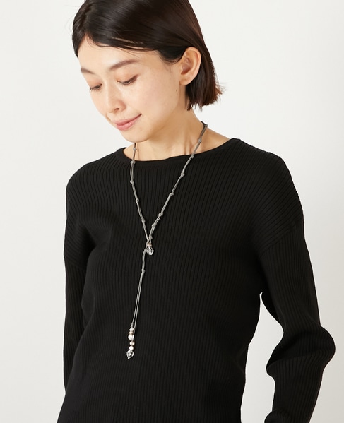 【じゃらじゃらY字ネックレス】 詳細画像 グレー 2