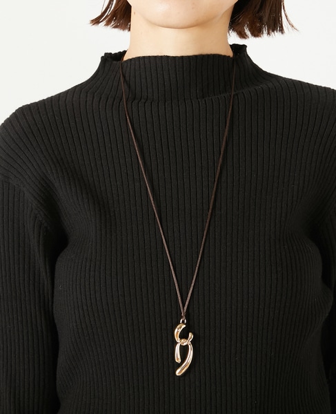 【ひねりトップネックレス】 詳細画像 ブラウン 1