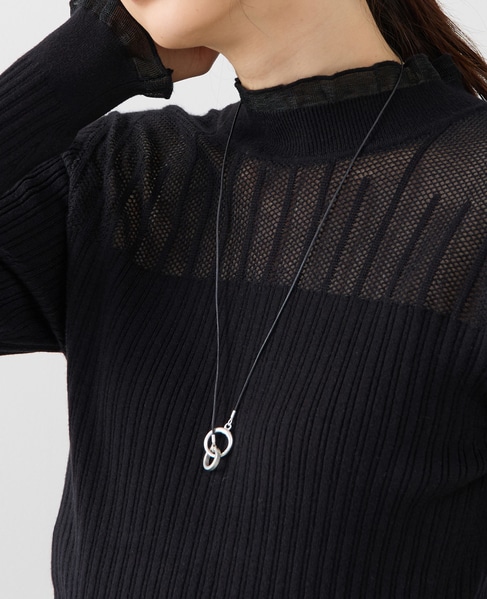 【リングネックレス】 詳細画像 ブラック 1