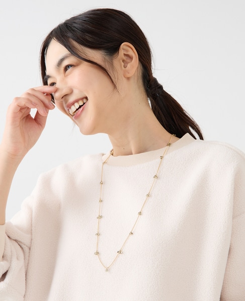 【チェコガラスのネックレス】 詳細画像 ゴールド 2