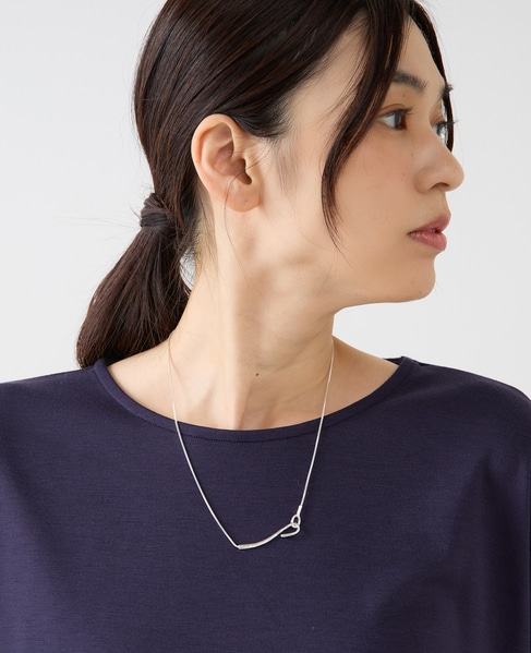 【ボックスチェーンフックショートネックレス】 詳細画像 シルバー 3