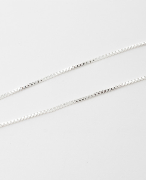 【ボックスチェーンフックショートネックレス】 詳細画像 シルバー 7