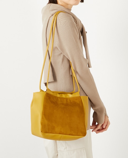 【スエードキューブバッグ】 詳細画像 イエロー 1