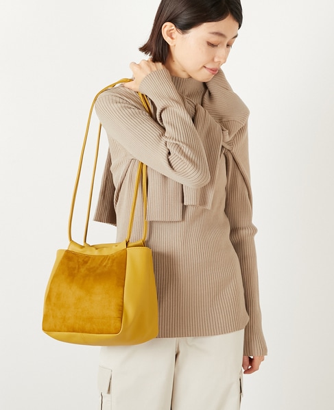 【スエードキューブバッグ】 詳細画像 イエロー 2