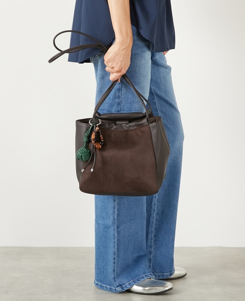 【スエードキューブバッグ】 詳細画像 ブラウン 2