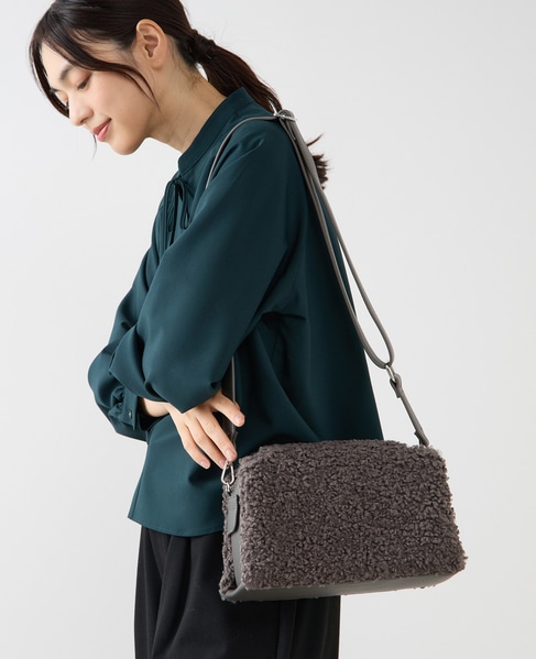 【フラップトップショルダーバッグ】 詳細画像 グレー 2