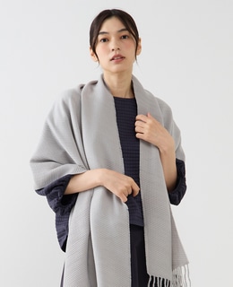 【プリーツ無地ストール】