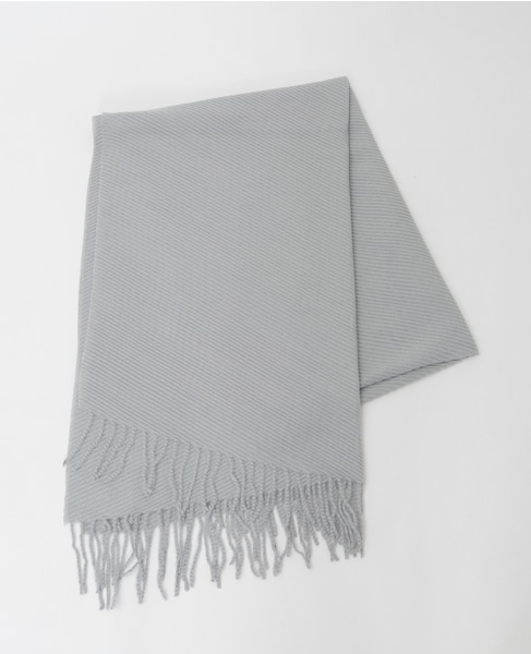 【プリーツ無地ストール】 詳細画像 グレー 8