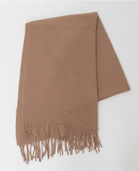 【プリーツ無地ストール】 詳細画像 ベージュ 6