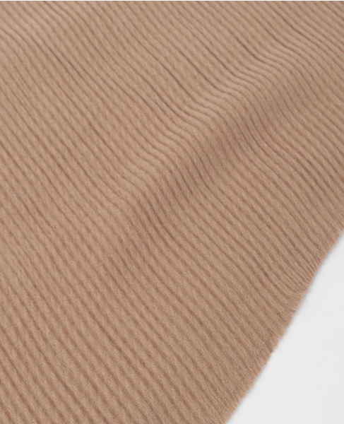 【プリーツ無地ストール】 詳細画像 ベージュ 8