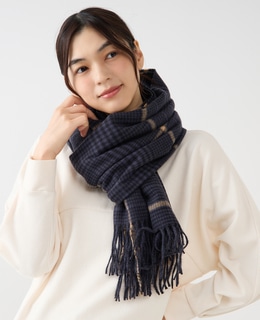 【ソフトタッチチェックストール】