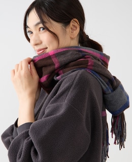 【ブロックチェックストール】