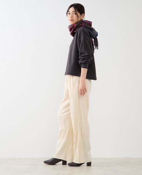 【ブロックチェックストール】 詳細画像 ブラウン 5