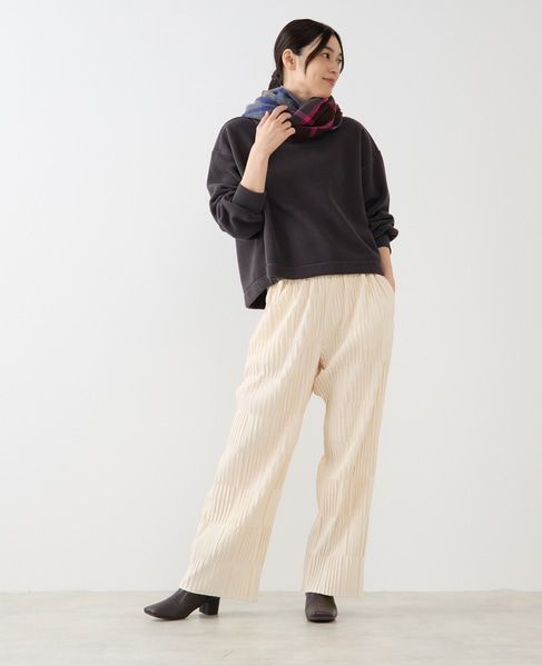 【ブロックチェックストール】 詳細画像 ブラウン 8