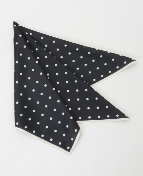 【ドット柄スカーフ】 詳細画像 ブラック 1