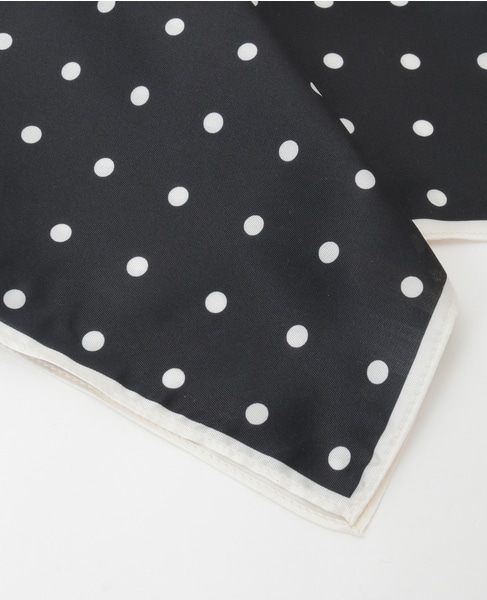 【ドット柄スカーフ】 詳細画像 ブラック 2